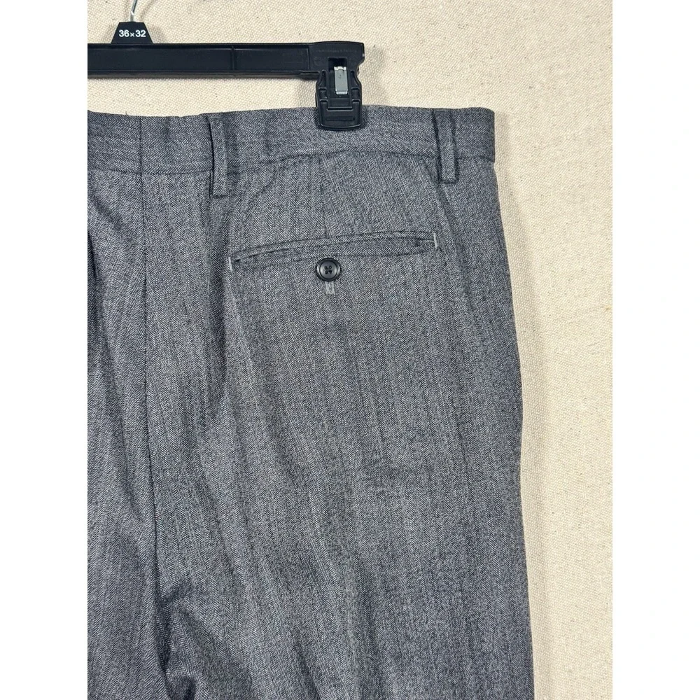 Banana Republic Tailored Slim Fit Dress Pants Mens 36x34‎ Gray 100% Wool
